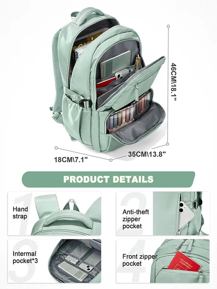 Sac à dos scolaire pour femmes hommes sac d'école pour garçons filles collège sac à dos Brevite sac à dos sac à dos pour ordinateur portable
