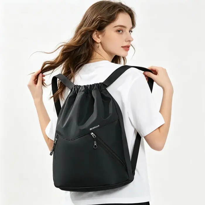 Sac à dos de sport imperméable avec cordon de serrage pour basketball