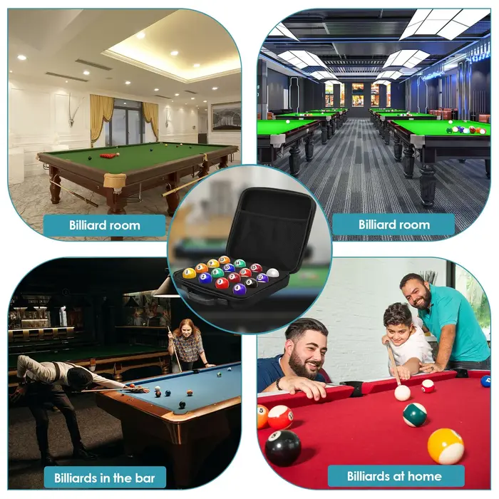 Sac pour boules de billard à 16 grilles