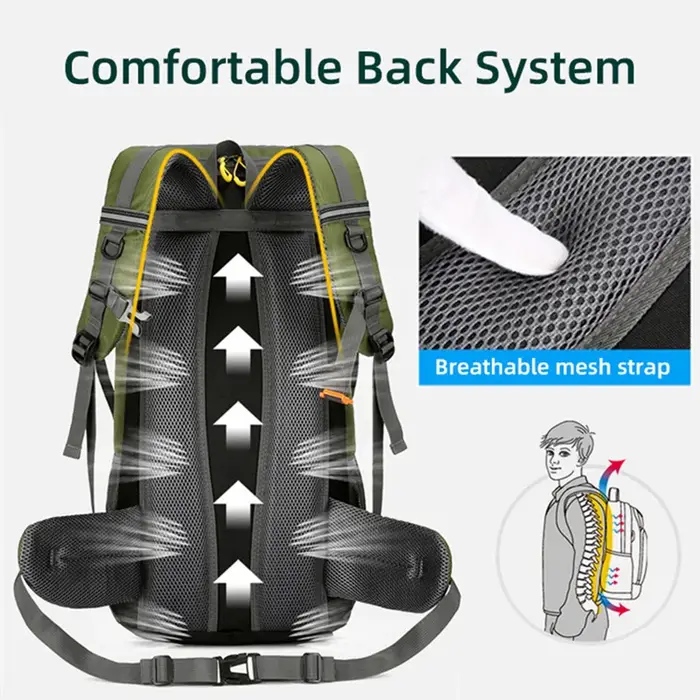 50L voyage sac à dos Camping hommes grand sac de randonnée touristique sac à dos étanche Sports de plein air escalade alpinisme sac bagages