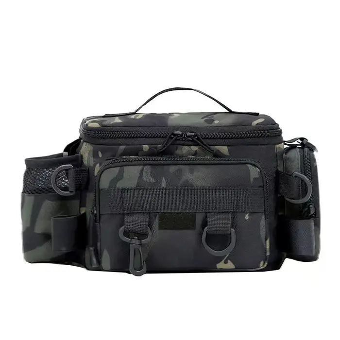 Sac de pêche imperméable en tissu Oxford, grande capacité, multi-poches, organisateur d'accessoires 