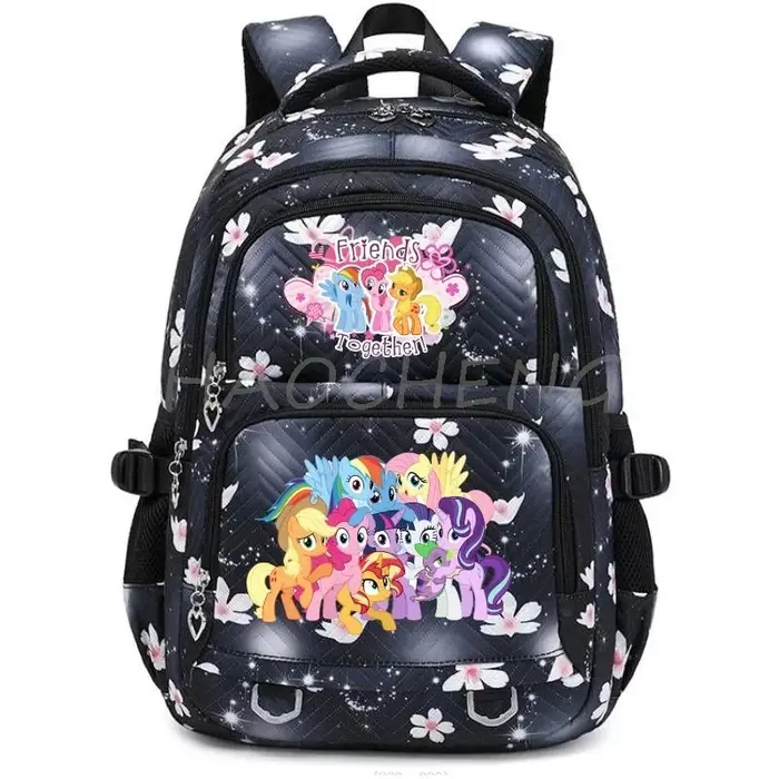 Nouveau sac à dos My Little Pony, sacs d'école colorés de grande capacité pour filles, garçons, étudiants, adolescents, sac à dos décontracté pour femmes, Mochilas de voyage