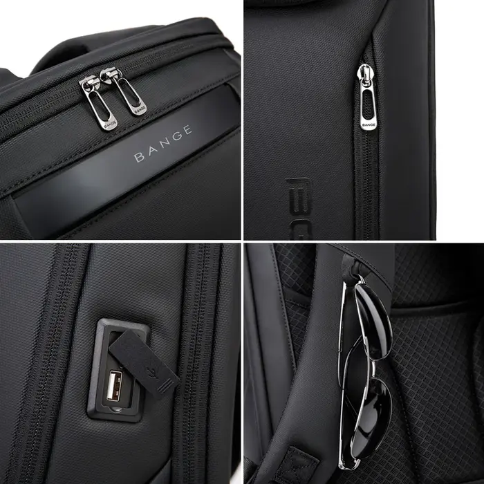 BANGE Anti-vol étanche sac à dos pour ordinateur portable 17 sac d'ordinateur voyage affaires randon