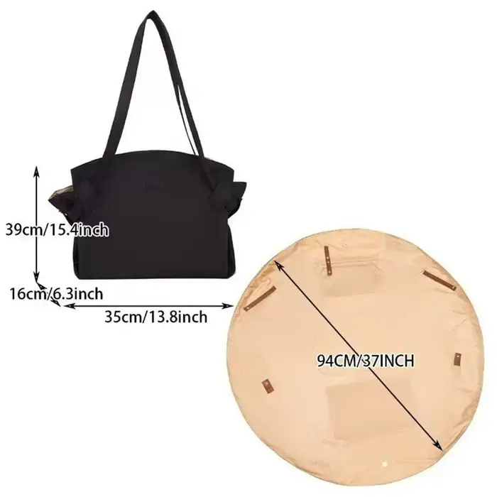 Sac de voyage pliable grande capacité - 3 couleurs - Sac de sport léger et imperméable avec tapis de pique-nique pour le shopping, le camping et les activités de plein air