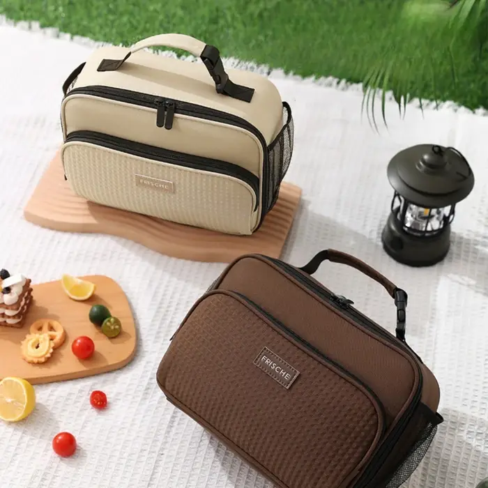 Sac à déjeuner isolé sac à Bento isolant feuille d'aluminium sac de riz sac de repas sac de glace étudiant