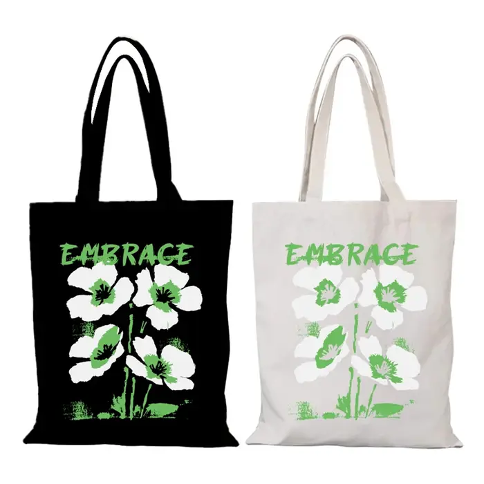 Sac de courses pliant fleurs sacs en tissu de loisirs