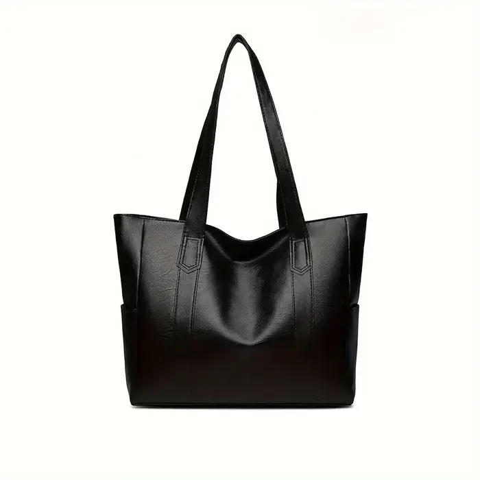 Sac à main vintage grande capacité pour femme, sac à bandoulière uni vintage, sac à main décontracté