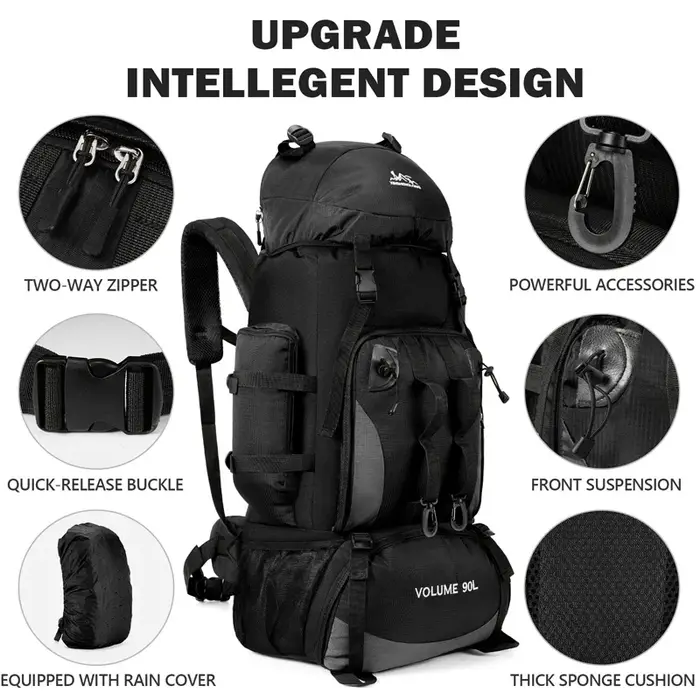 Sac à dos de randonnée imperméable 90L