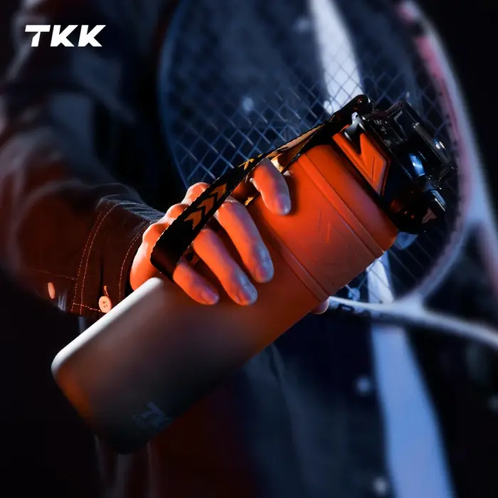 TKK 600/850/1000ml bouteille d'eau de sport Tritan sans BPA Portable anti-fuite en plastique verres en plein air Fitness dégradé bouilloire