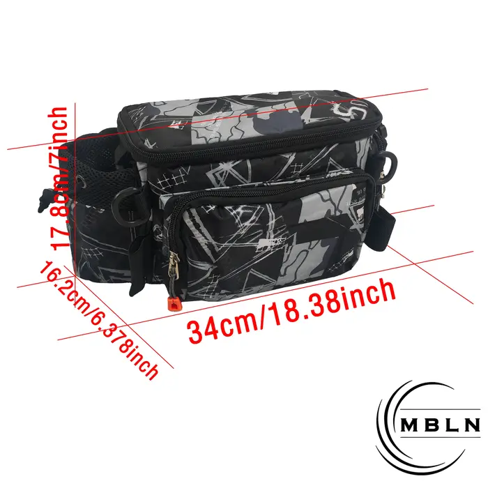 MBLN Sac à bandoulière pour leurres avec sangle rembourrée respirante