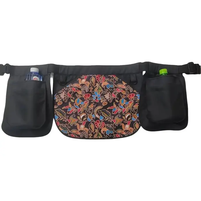 Sac banane portable à motif ethnique, imperméable, résistant à l'huile, avec ceinture réglable, tablier en polyester résistant aux taches