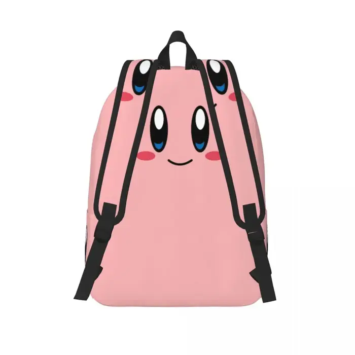 Sac à dos de jeu drôle Kirbys rose pour hommes femmes adolescent étudiant randonnée voyage sac à dos ordinateur portable sacs en toile cadeau