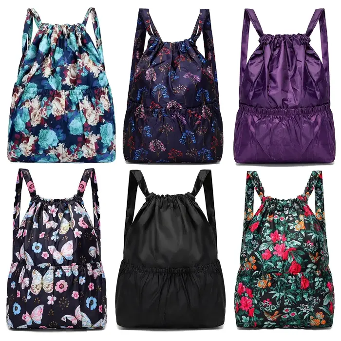 Sac à dos léger en nylon imperméable pour femme