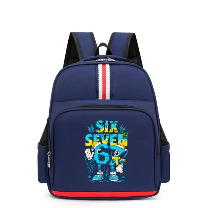 Sac à dos étanche Six Seven 6 7 cerveau italien dessin animé sacs primaires enfants Meme 67 sac à dos pour la maternelle garçons filles cadeau