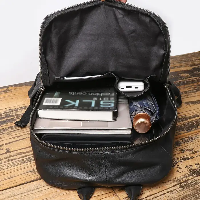 Sac à dos Double épaule en cuir véritable pour hommes