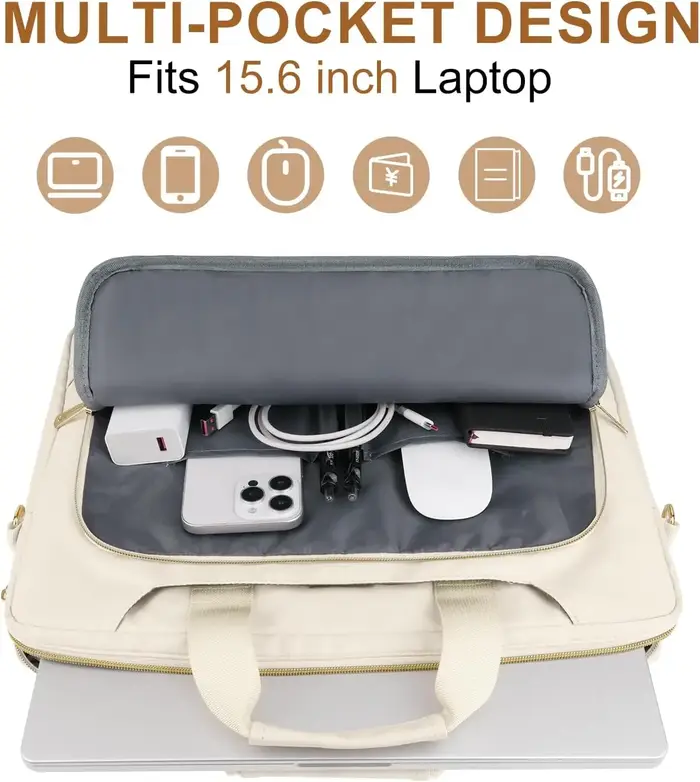 Sac à bandoulière pour ordinateur portable MacBook Air Pro 15 16 M4 M3 M2 M1, sac à main pour ordinateur portable Dell HP Acer Asus, mallette à manches messager pour ordinateur portable