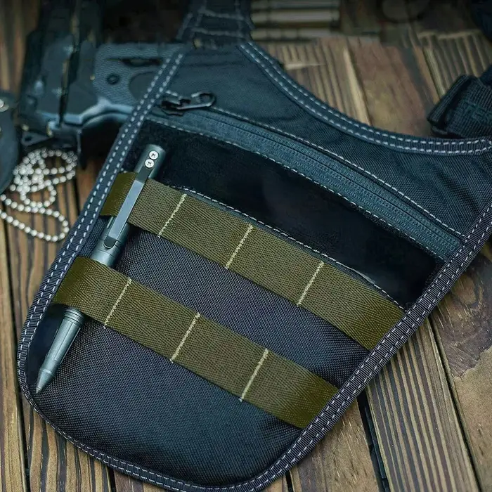 Sac à bandoulière tactique, sac dissimulé, sac bandoulière, sac secret agent, portefeuille antivol, accessoires de chasse