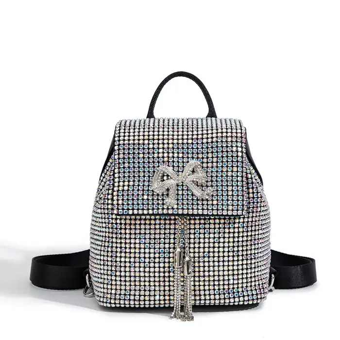 Sac à dos en strass, sac d'école en diamant polyvalent