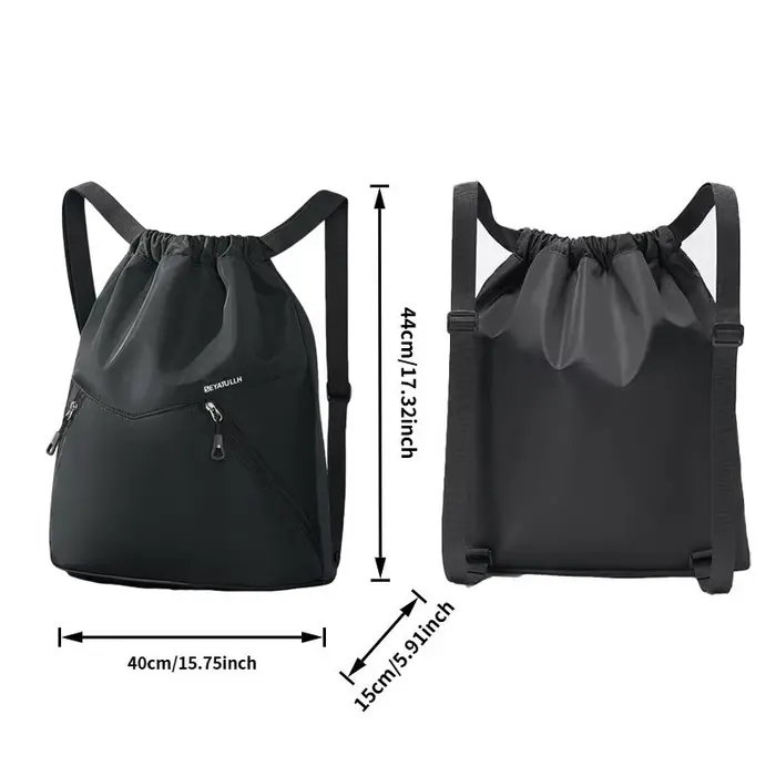 Sac à dos de sport imperméable avec cordon de serrage pour basketball