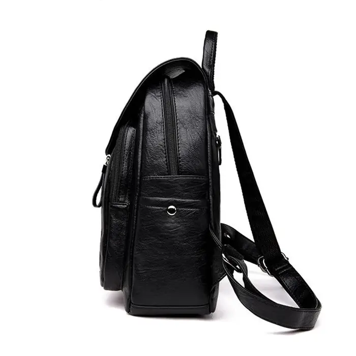Grand Sac à Dos de Voyage en Cuir PU pour Femme Cartable pour Fille