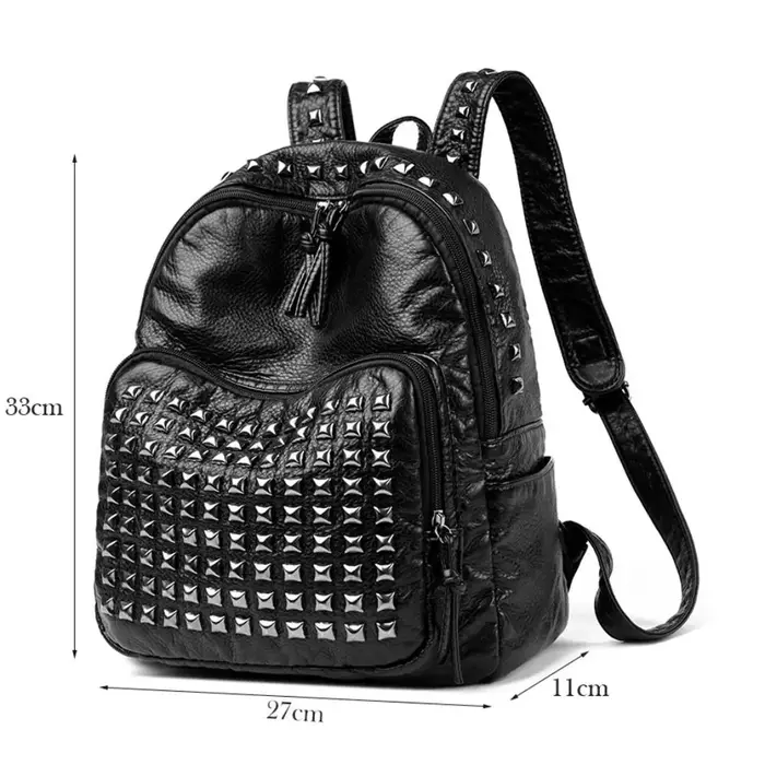 Sacs à dos à Rivets en cuir souple