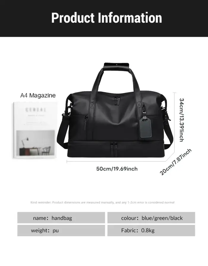 Sac de sport de loisirs à la mode, sac de voyage Simple pour voyage d'affaires, sac à main messager
