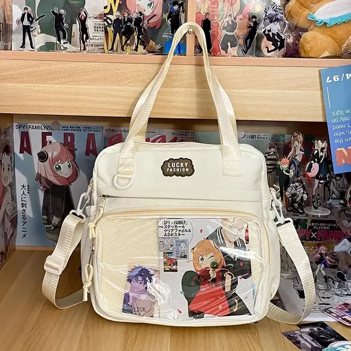 Sac à bandoulière Style Preppy japonais Y2K, nouveaux sacs d'école en Nylon pour adolescentes, sacs à dos Itabag transparents, sac Ita