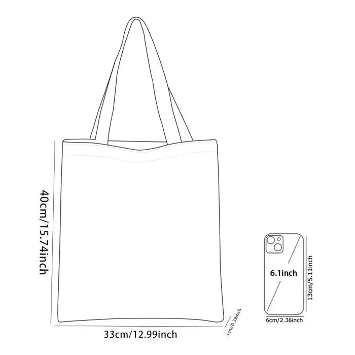 Sac à main décontracté imprimé motif chat noir, sac à dos réutilisable à la mode, sac à main multifonctionnel, sac de shopping en toile