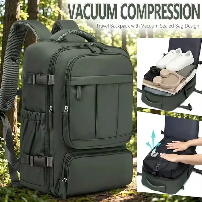Sac à dos de voyage à compression sous vide, léger et pliable, un incontournable pour les voyages d'