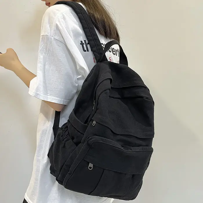 Sac à Dos d'École en Tissu Vintage pour Femme et Fille