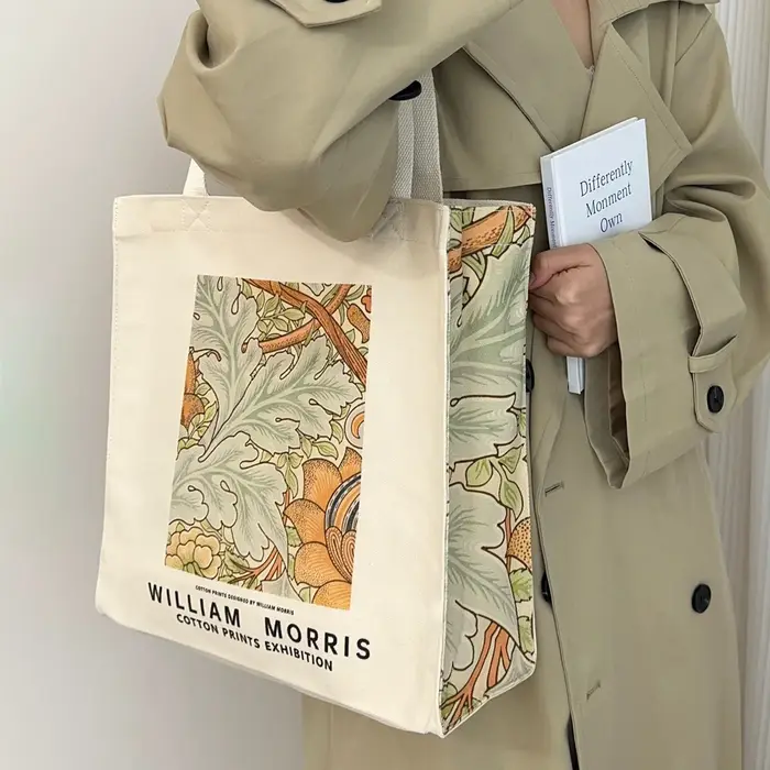 Sac à bandoulière en toile Extra épaisse pour femmes, Van Gogh Morris, Vintage, peinture à l'huile,