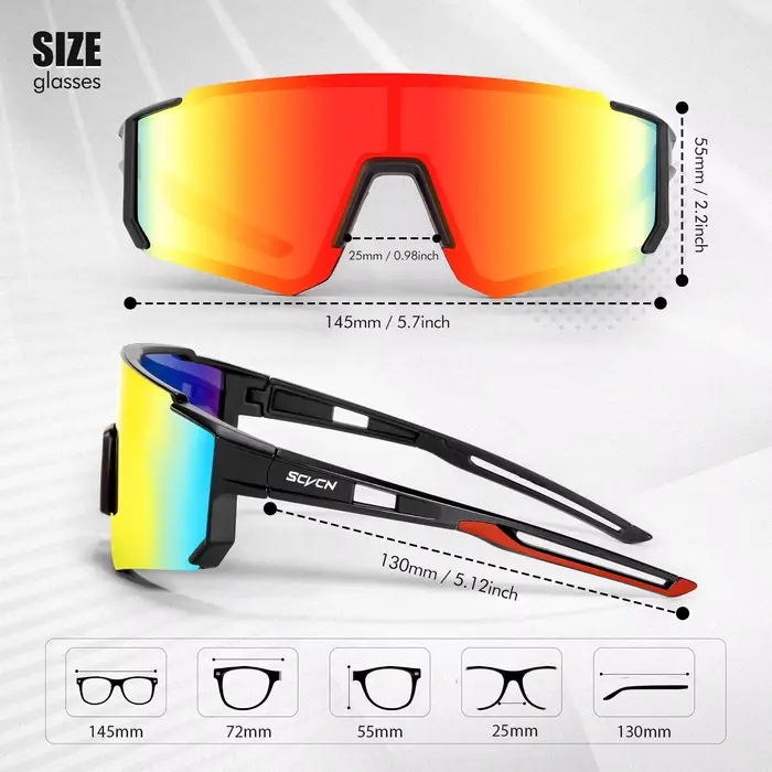 Lunettes de soleil SCVCN tendance pour hommes et femmes