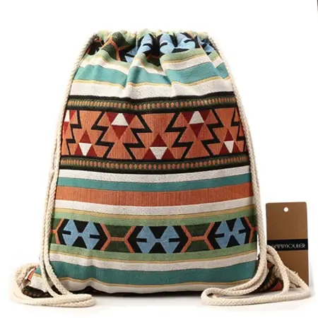 Annmouler – sac à dos Vintage pour femmes, sac à bandoulière en toile de marque, sac à ficelle de St