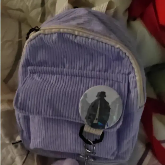Mini sac à dos en velours côtelé pour femmes