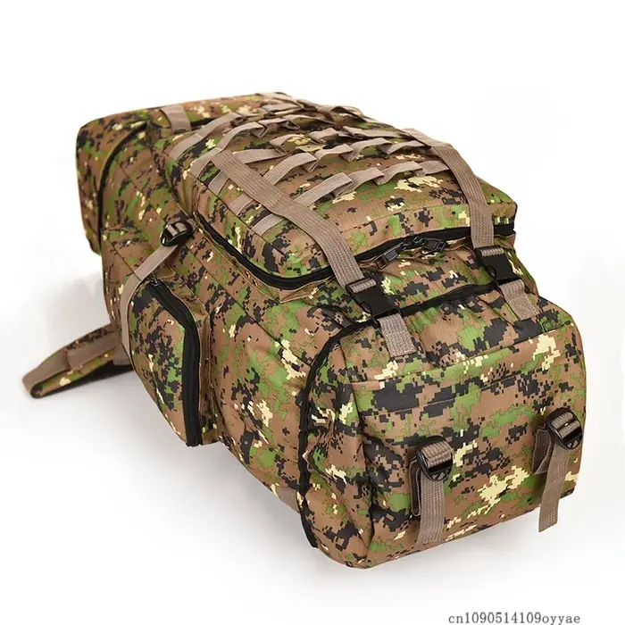 Sac tactique 70L, grande capacité, camouflage, sac à dos d'alpinisme, imperméable, sac à dos d'escal