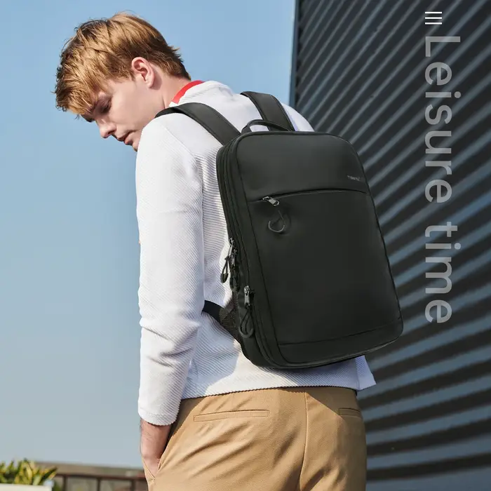 Tigernu sacs à dos extensibles pour hommes 15.6 pouces sac à dos pour ordinateur portable sacs collè