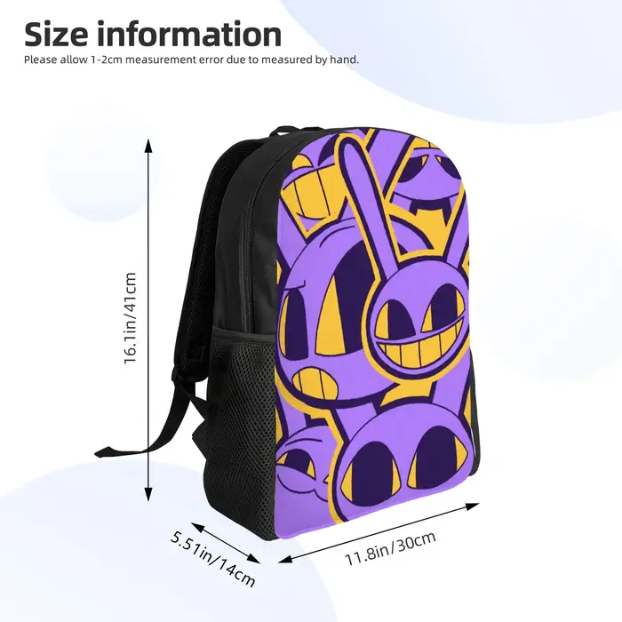 J-Jaxs Purple Rabbit Sac à dos pour adolescents
