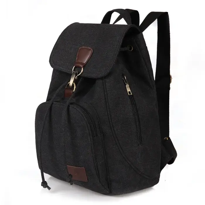 Sacs à dos en toile pour adolescentes, sac à dos vintage pour femme, sacs d'école rétro pour étudian