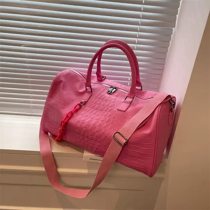 Mode européenne/américaine motif Crocodile en relief grande capacité Portable sport voyage unique épaule sac à bandoulière tendance