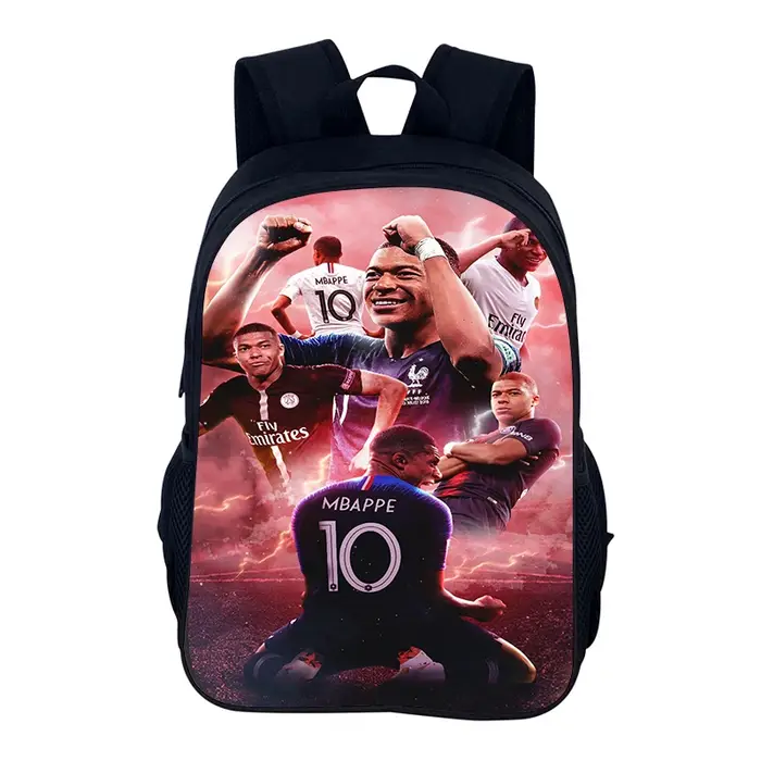 Sac à dos de sport de football M-Mbappes, sac d'école pour garçons et filles, sac à dos de sport pou