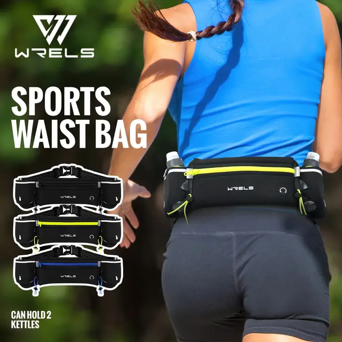 WRELS Sports de plein air course étanche Utralmince taille sac coureur ceinture hydratation
