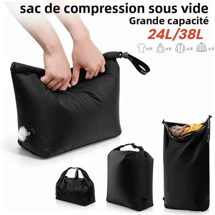 Sac de compression sous vide pour voyage