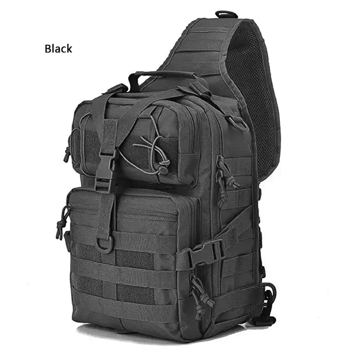Sac à dos militaire tactique à bandoulière, petit sac à bandoulière Molle pour Camping en plein air,