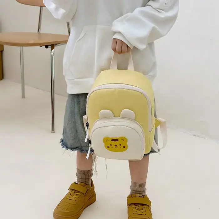 Sac à bandoulière coréen cartable de maternelle dessin animé ours réglable sacs à main pour enfants toile