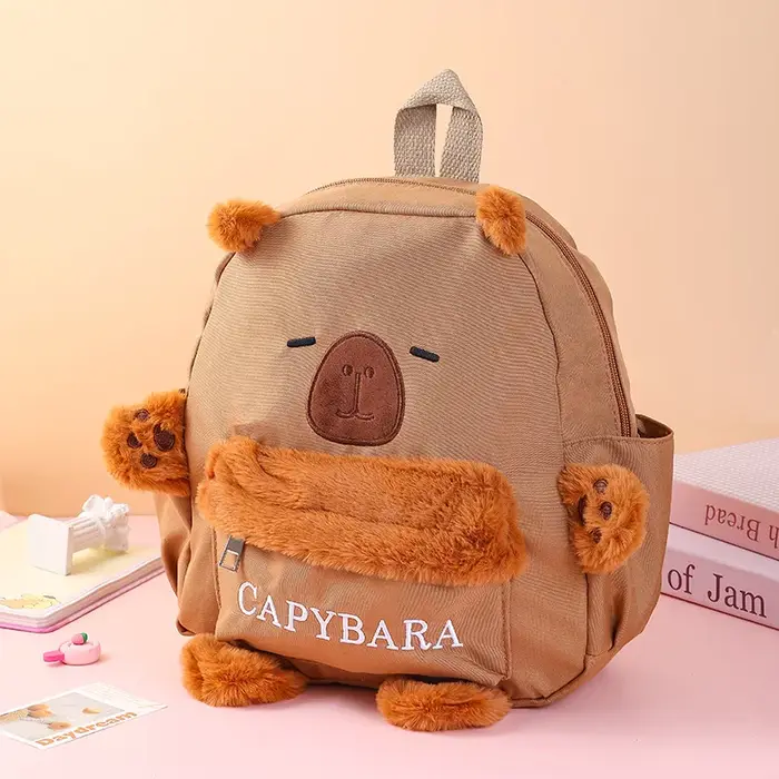 Nouveau Sac à Dos Capybara en Peluche pour Étudiant
