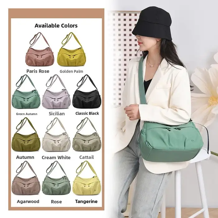 Nouveau Sac Bandoulière en Nylon Macaron 2026 – Style Urbain Minimaliste