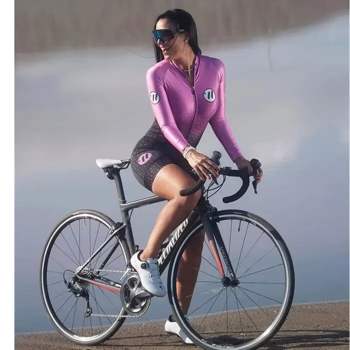 VVsportsdesigns femmes Triathlon course combinaison longue Distance Tri costumes compétiteur Speedsuit
