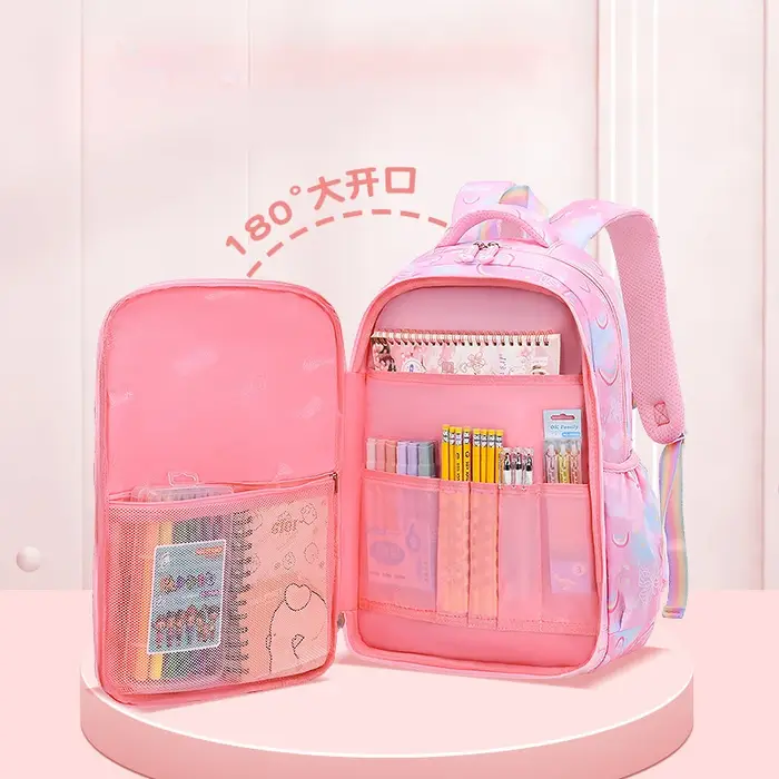 Sac à dos enfant pour fille arc-en-ciel papillon enfants Bookbag sac d'école sac à dos