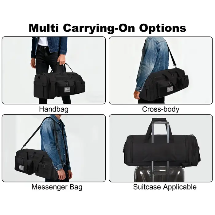 LHI 50L 3 en 1 sac de voyage hommes grands sacs de sport