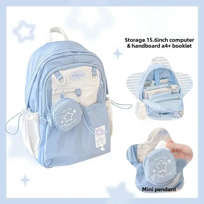 Sac à dos coréen pour fille, sac d'école mignon, grand sac de voyage féminin, sac initié au lycée, mode étudiante, ficelle de proximité douce, nouveau